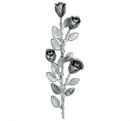STAINLESS STEEL BUNCH OF ROSES 
